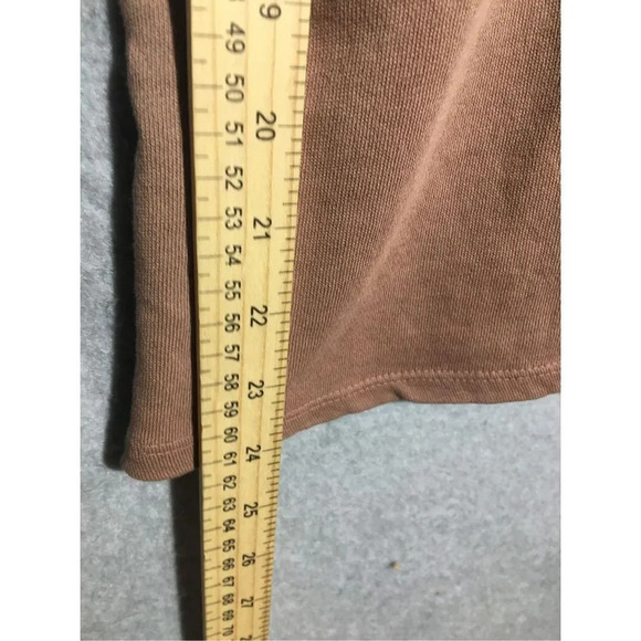 Womens NWT Wild Fable Dress Mock Neck Long Sleeve Tan White Ombré Neutral - Picture 3 of 6